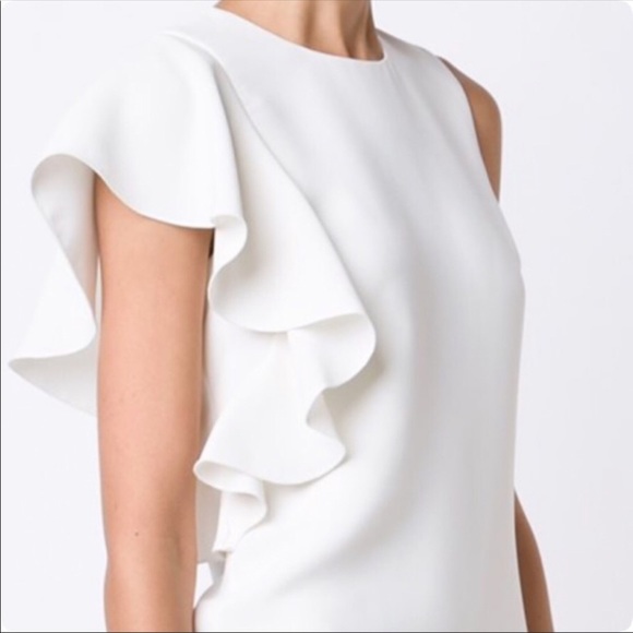 ELIZABETH AND JAMES Luca Ruffle Side Shift Dress Ivory 2 - Picture 7 of 14